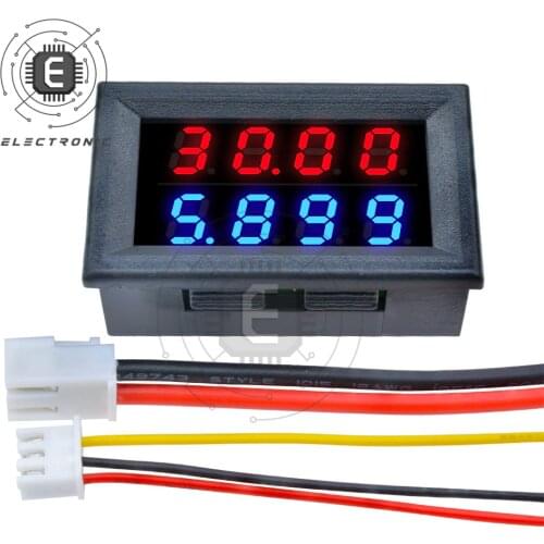 DC 100V 200V 10A LCD Digital Voltage Current Meter Tester Adjustable Ammeter Voltmeter Panel Volt AMP Detector Dual led display