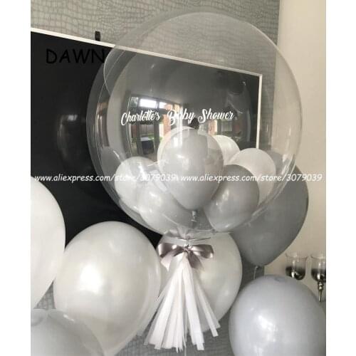 50pcs/lot No wrinkles Clear Bubble Balloons Transparent Helium Balloons Birthday Wedding Party Diy Love Valentines Day