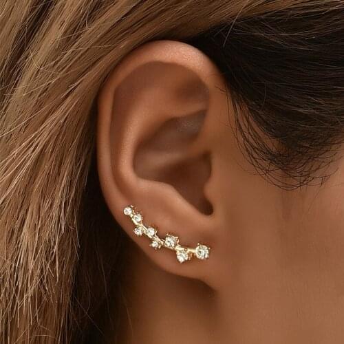 New Fashion Women Simple Full Rhinestone Stud Office Earring Set Luxury Jewelry