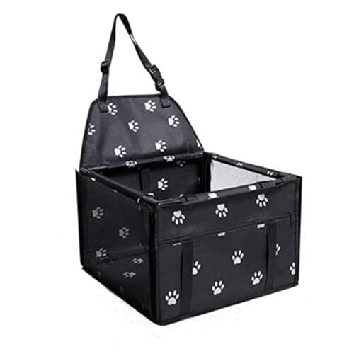 Pet Car Booster Seat Dog Body Carrier Seat Belt Oxford Breathable Folding Soft Washable Travel Carrying Bag for Small Dogs