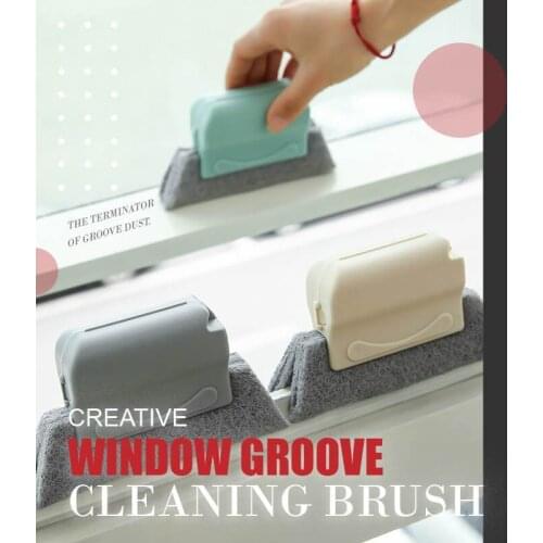 Magic Creative Window Groove Cleaning Cloth Brush Slot Hand-Held Multipurpose Door Gap Keyboard Kitchen Corners Brush Home Tool