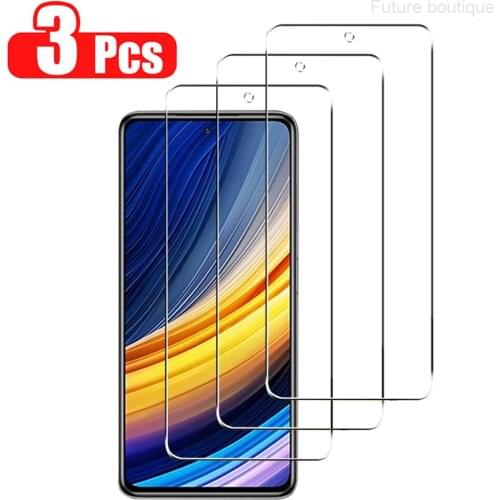 3pcs Protective on Poco M3 NFC F3 X3 Screen Protector For Redmi note 7 8 8T 9 10 Pro Tempered glass