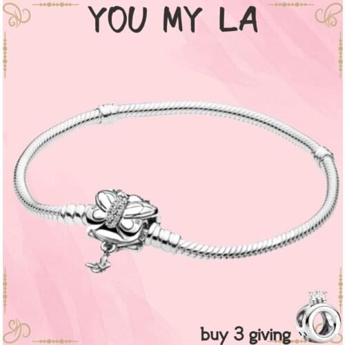 Snake Chain Bracelet 100% 925 Sterling Silver For Women Wedding Gift Fit Original Pan Bead Charms DIY Fahion Jewelry