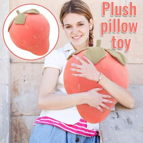 1pcs Creative Cartoon Plush Strawberry Toy Childrens Cute Fruit Stuffed Plush Sofa Cushion Pillow Fun Sleeping Toy Girl Gift