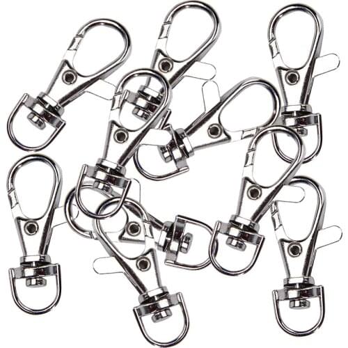 10x Swivel Clip Clasp Lanyard Snap Hook Key Chain Ring DIY Jewelry Findings