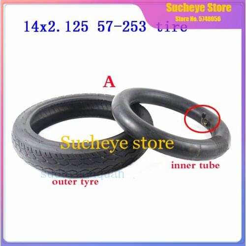 14 X 2.125 57-253 tyre inner tube fits Many Gas Electric Scooters and e-Bike 14 inch wheel Tires 14*2.125 tire 14x2.125 tube
