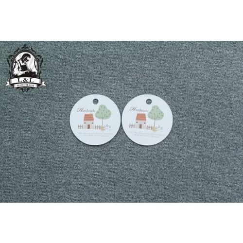 #19 200 pcs diameter 3.5cm kraft/white paper label gift tags Toy label personalized tag Literature and art label