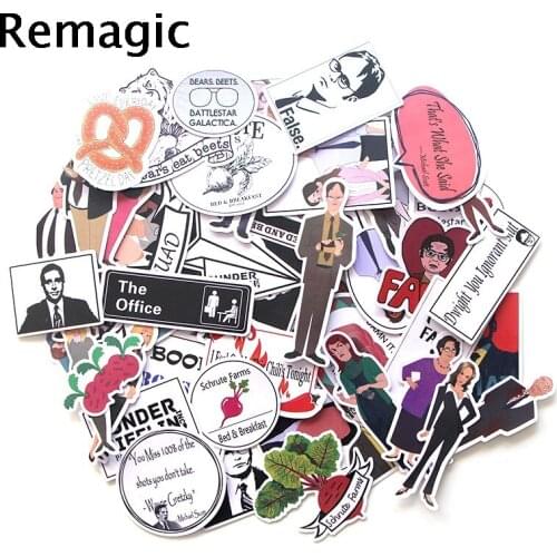 46pcs The Office Tv Show Scrapbooking Stickers Packs Waterproof Skateboard Luggage Motorcycle Guitar Graffiti Kid Toy decals