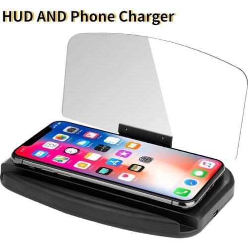 HUD Car Charger Head-up Display Wireless Navigation Display Phone Holder Anti Slip Navigation Projector Universal HUD