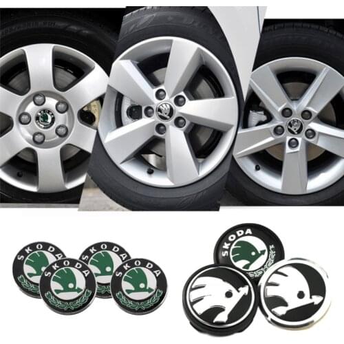 56/60/65mm Car Metal Wheel Center Cover Caps For Skoda Logo Octavia 2 A7 Tour RS Superb Kamiq Fabia Rapid Kodiaq Yeti Karoq