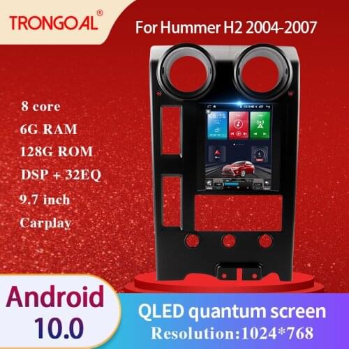 Car Radio DVD Player For Hummer H2 2004 2005 2006 2007 DSP Android 10.0 GPS Multimedia Navigation Video Caprplay No 2din