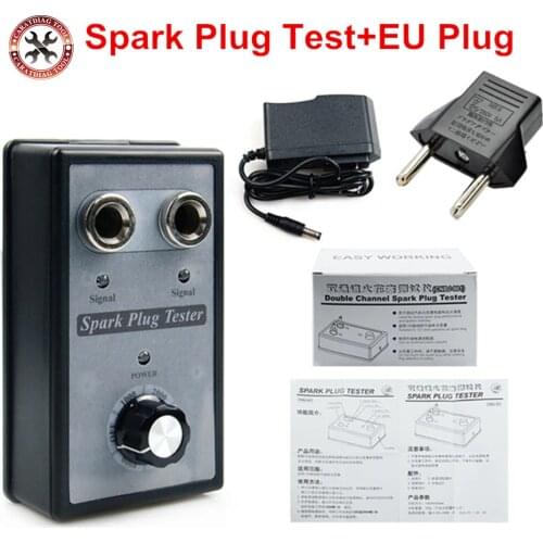 Auto Car Spark Plug Tester with Adjustable Double Hole Detector Ignition Plug Analyzer with EU Plug Free Shipping