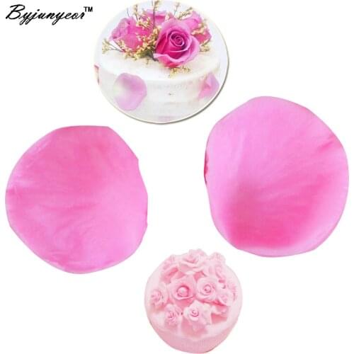 Byjunyeor M175 Mini Flower Rose Flower Veiners Silicone Molds Fondant Sugarcraft Gumpaste Resin Clay Water Paper Cake Decorating