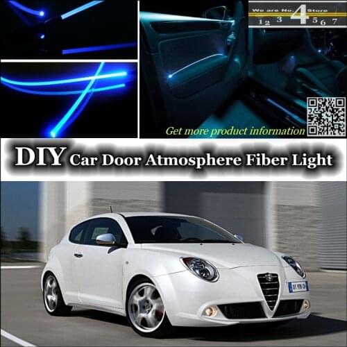 For Alfa Romeo MiTo AR interior Ambient Light Tuning Atmosphere Fiber Optic Band Lights Furiosa Inside Door Panel illumination
