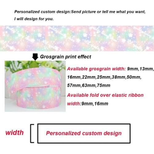 Double 10 sizes width heat transferDouble face printed grosgrain ribbon custom design pattern wedding accessories 100 yards