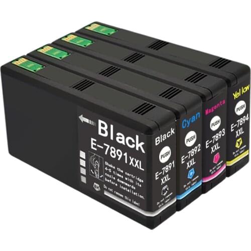 4Pcs Compatible Ink Cartridge T78XL T7891 T7892 T7893 for Epspn WorkForce Pro WF-5110DW WF-5190DW WF-5620DWF WF-5690DWF Printers