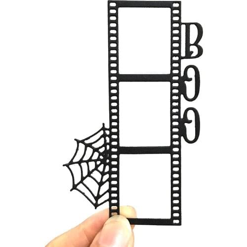 Halloween Film Boo Spider Net Metal Cutting Die Stencil for Scrapbooking Paper Craft Album Card Gift Decor Knife Punch Die Cut