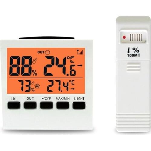Forecast Sensor Backlight LCD Digital Thermometer Hygrometer Wireless Weather Station Hygrometer Humidity Household Sensor