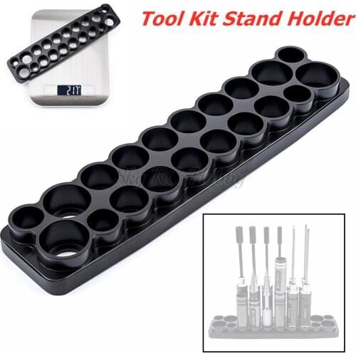 Black RC Model Screw Driver Aluminium Alloy Shelf Hex Screwdriver Tool Kit Stand Holder FPV Tool Storage Rack without Tools