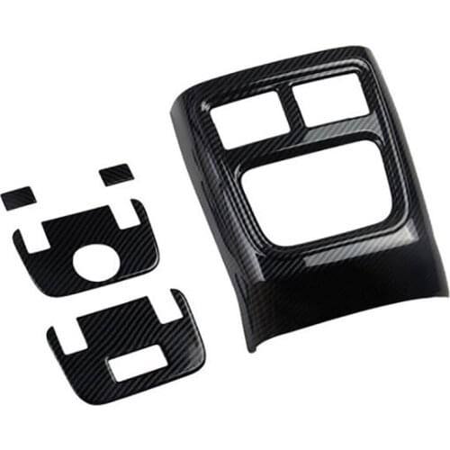 For Dodge Charger 2015-2021 Car Rear Air Conditioner Outlet Vent Trim Cover Decor Frame Accessories, Carbon Fiber Color