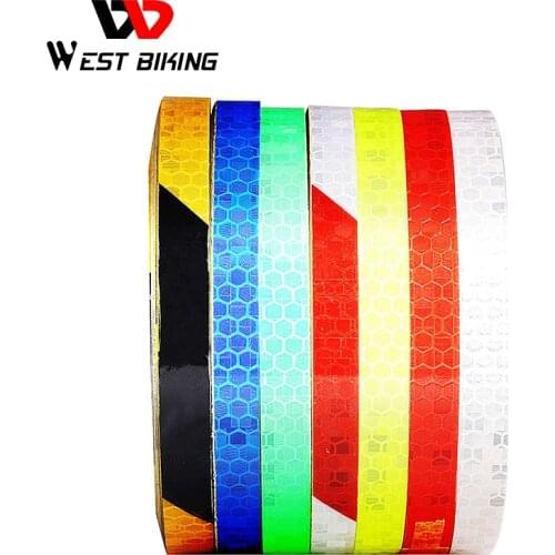 WEST BIKING Bicycle Stickers Reflective Night Safety Warning Car Bike Cycling Sticker Wear Resistant Bicycle Reflective Stickers