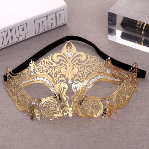 2021 New Sexy Mater Venetian Mask Golden Masquerade Mask for Woman Cosplay Sexy Girl Half Mask Garment Accessories Wholesale