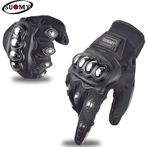 SUOMY Mens Motorcycle Riding Gloves Touch Screen Motocross Dirt Bike Gloves Velcro Moto Protective Equipment Summer Unisex