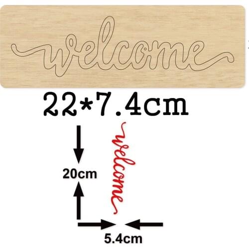 Welcome Letter Cutting Dies 2020 New Die Cut &Wooden dies Suitable for Common Die Cutting Machines on the Market