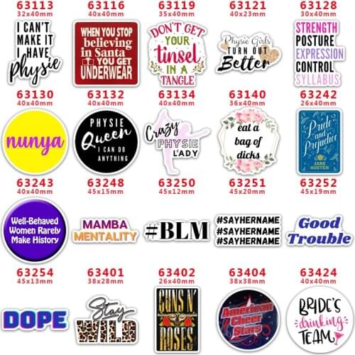 DIY Craft Supplies Sewing Accessories Cartoon Letter And Word Printed Planar Resins Mold 30 Pieces. PR-63113