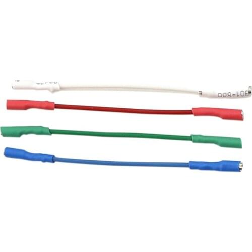 Turntable Phonograph Lead Headshell Stereo Cartridge Record Player Headshell Wires 4Pcs for Record Player Replacement