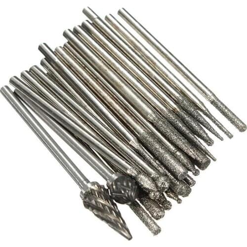 Rotary Tungsten Steel Polishing Burs 2.35mm Teeth Whitening Dentist Equipment with Box 41Pcs Dental Lab Silicone Rubber