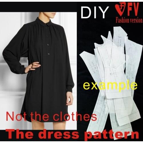 Clothing DIY The dress Dresses Sewing Pattern cutting drawing Womens Dress Sewing Template BLQ-85