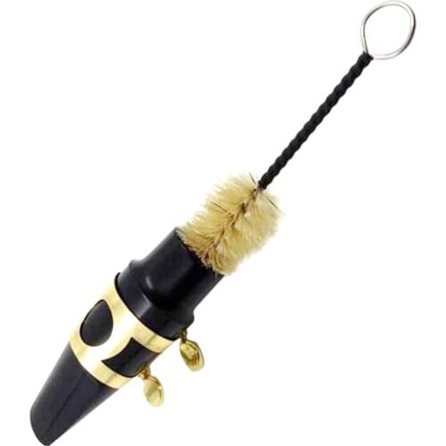Mouthpiece Cleaning Brush Metal Handle Bristles Sax Trumpet Clarinet Mouthpiece Cleaner Brushes Woodwind Instruments Accessory