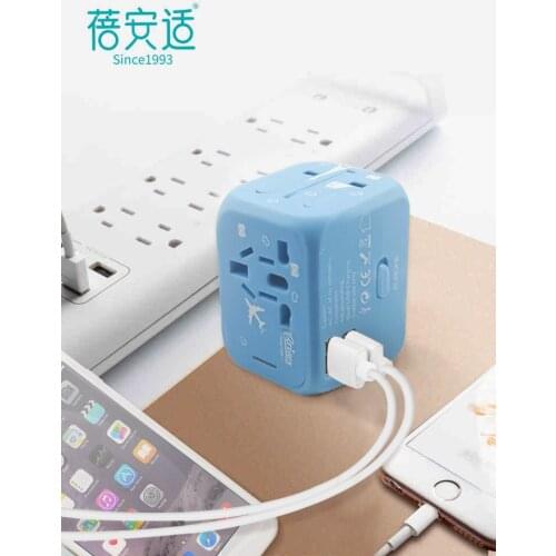 LONGET Universal Travel Adapter Auto Resetting Fuse baby safe design 5A 3 USB + 1typc c Worldwide Wall Charger for UK/EU/AU/Asia