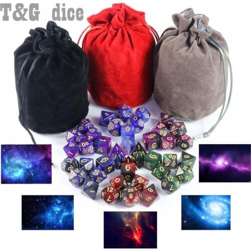 High Quality Galaxy Dice 6sets 7 Pieces Role Playing Game Table Boardgame Portable Man Gift Christmas