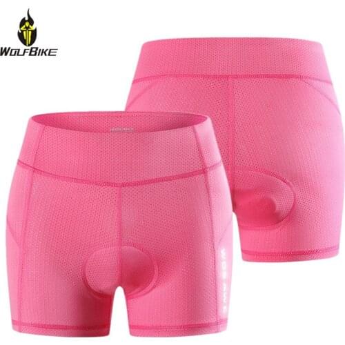 WOSAWE Women Cycling Shorts Breathable Mesh Road Biker Tight Bicycle Shorts Gel Padded Riding Underwear MTB Bike Underpants