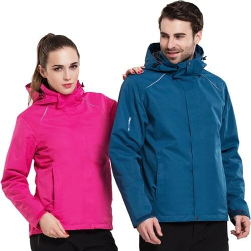 Winter Autumn Mens Womens Windbreaker Ski Coat Hiking Coat Womens 3 in 1 Ski Suit Outdoor Waterproof Camping Climbing Coat