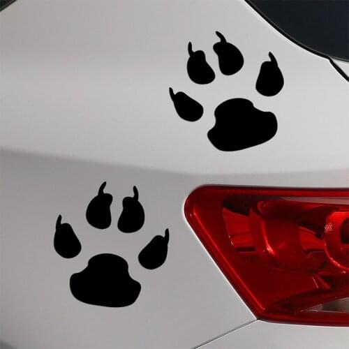 10 Pairs Customization Bear Footprint Stickers Decal Car-Styling For vw volkswagen audi ford bmw e46 Benz opel car accessories