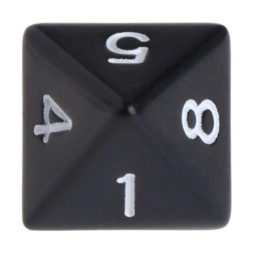 10pcs 8 Sided Acrylic Number Dice Family Party Bar Board Game DND Accessories