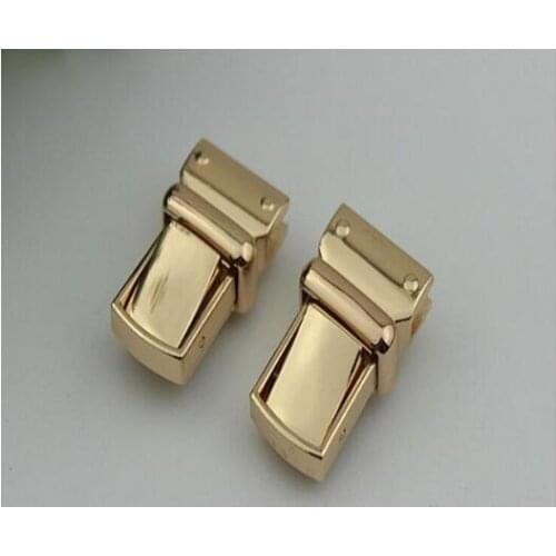 10 PCS/lot) golden high-grade leather die-casting decoration mortise lock handbags hardware accessories