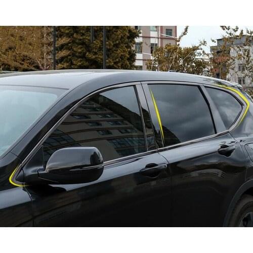 18PCS Black Car Door Full Window Frame Window Sill Molding Trim Cover For Honda CRV CR-V 2017 2018 2019 2020 2021