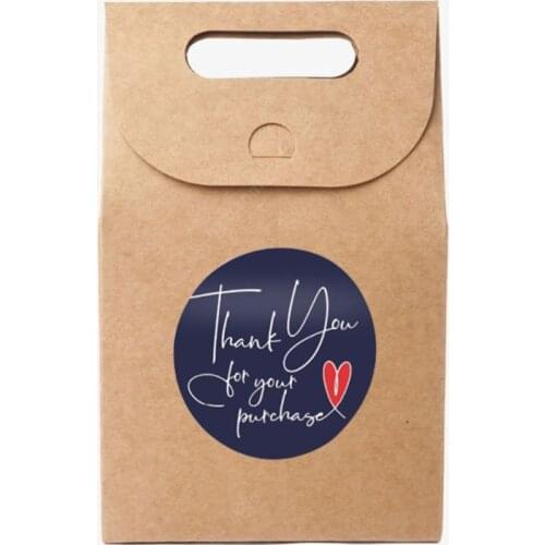 500pcs Thank You for Your Purchase Stickers Round Seal Labels for Candy Gift Box