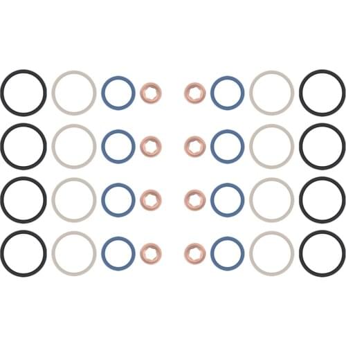 8 Sets Heavy Duty Vehicles Fuel Injector Seal Kit Fits for Ford 03-10 6.0L