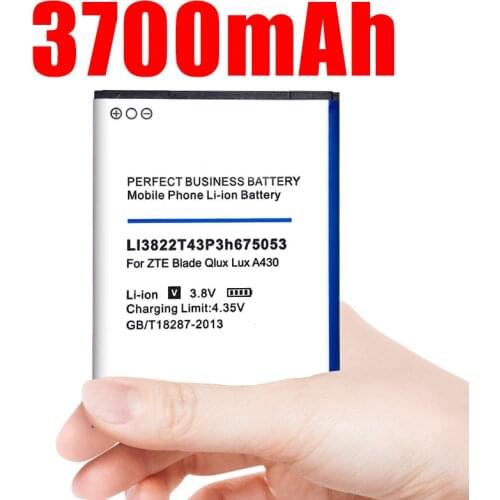 3700mAh LI3822T43P3h675053 Battery for ZTE Blade QLux Q Lux A430