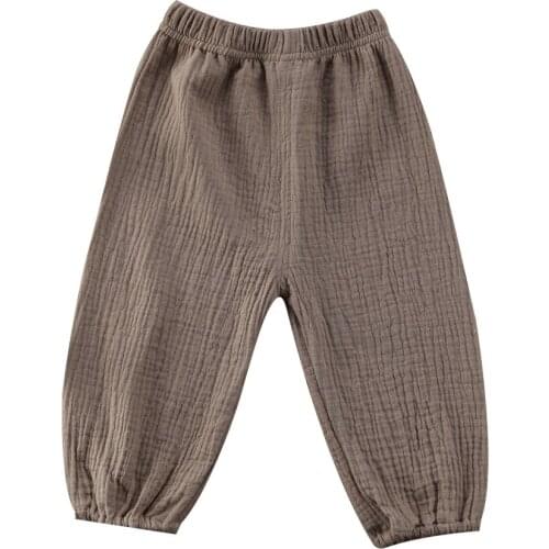 Kid Pants !!Toddler Baby Kids Girls Boys Cotton Casual Wrinkled Bloomers Trousers Legging Pants Size 1-4T