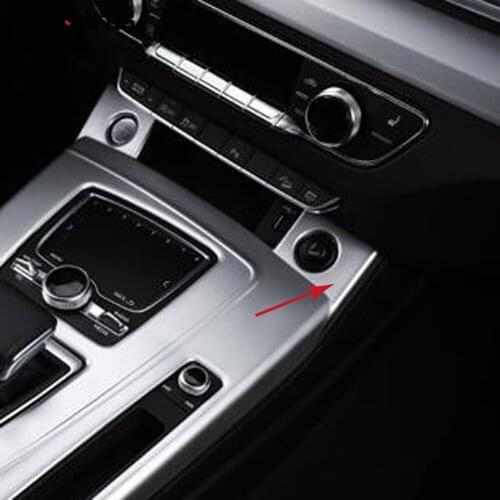 For Audi Q5 2018 2019 2020 Matte Cigar Lighter Switch Button Cover Trim Molding Sticker Decoration Inner Accessories Car Styling