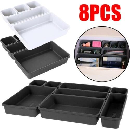 Home Office Storage Box Drawer Kitchen Bathroom Closet Desk Box Organizer 8pcs/Set Storage Drawer Organization Cupboard dropship