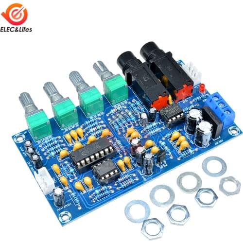 Dual Power Supply AC 12V XH-M173 PT2399 Digital Microphone Amplifier Module Reverberation Board Karaoke Module Electronic