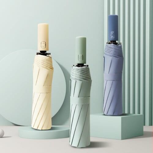 Automatic sun umbrella dual-purpose mens and womens summer folding custom LOGO sunshade super sunscreen UV protection