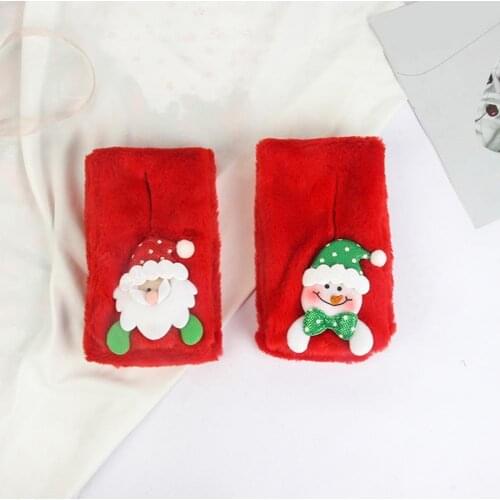 Eco-friendly Red Scarf Wear Resistant Fabric Santa Clause Christmas Scarf for Winter